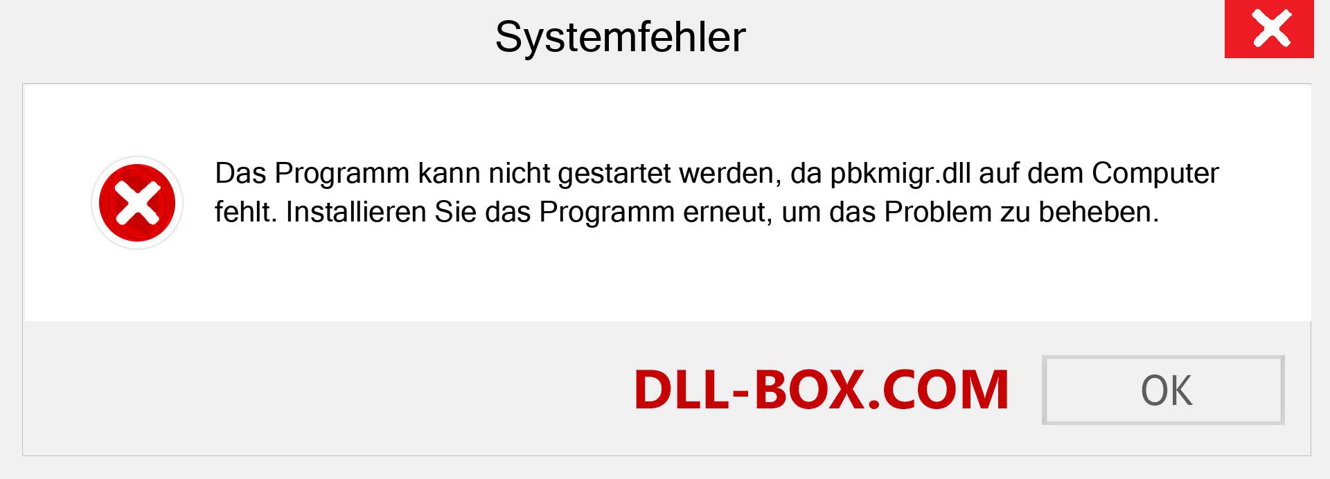 pbkmigr.dll-Datei fehlt?. Download für Windows 7, 8, 10 - Fix pbkmigr dll Missing Error unter Windows, Fotos, Bildern